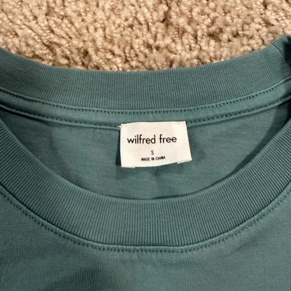 TNA turquoise/teal flowy crop muscle tank - Picture 3 of 3